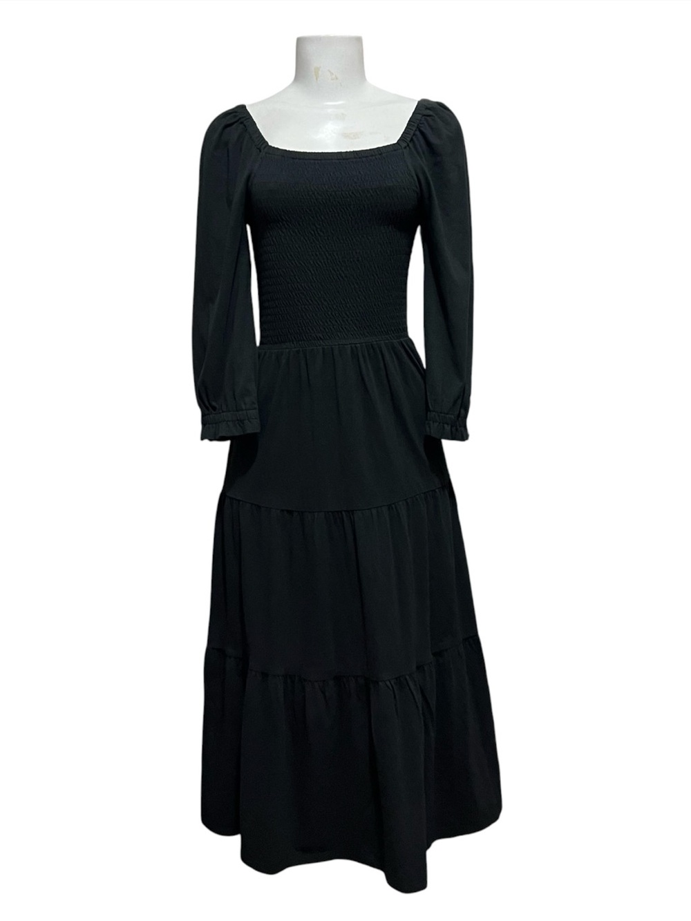 J. Crew Maxi Dress 100% Cotton Smocked Tiered NEW XXS Summer Modest Whimsygoth